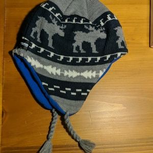Boys Moose  thinsulate beanie w/ear flaps